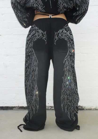 FALLEN RHINESTONE OVERSIZED SWEATPANTS