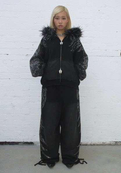 FALLEN RHINESTONE OVERSIZED SWEATPANTS